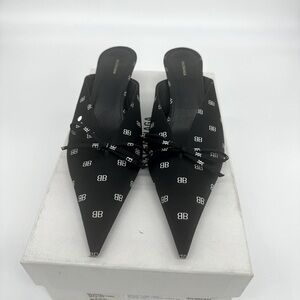 Balenciaga Satin Knife Mules